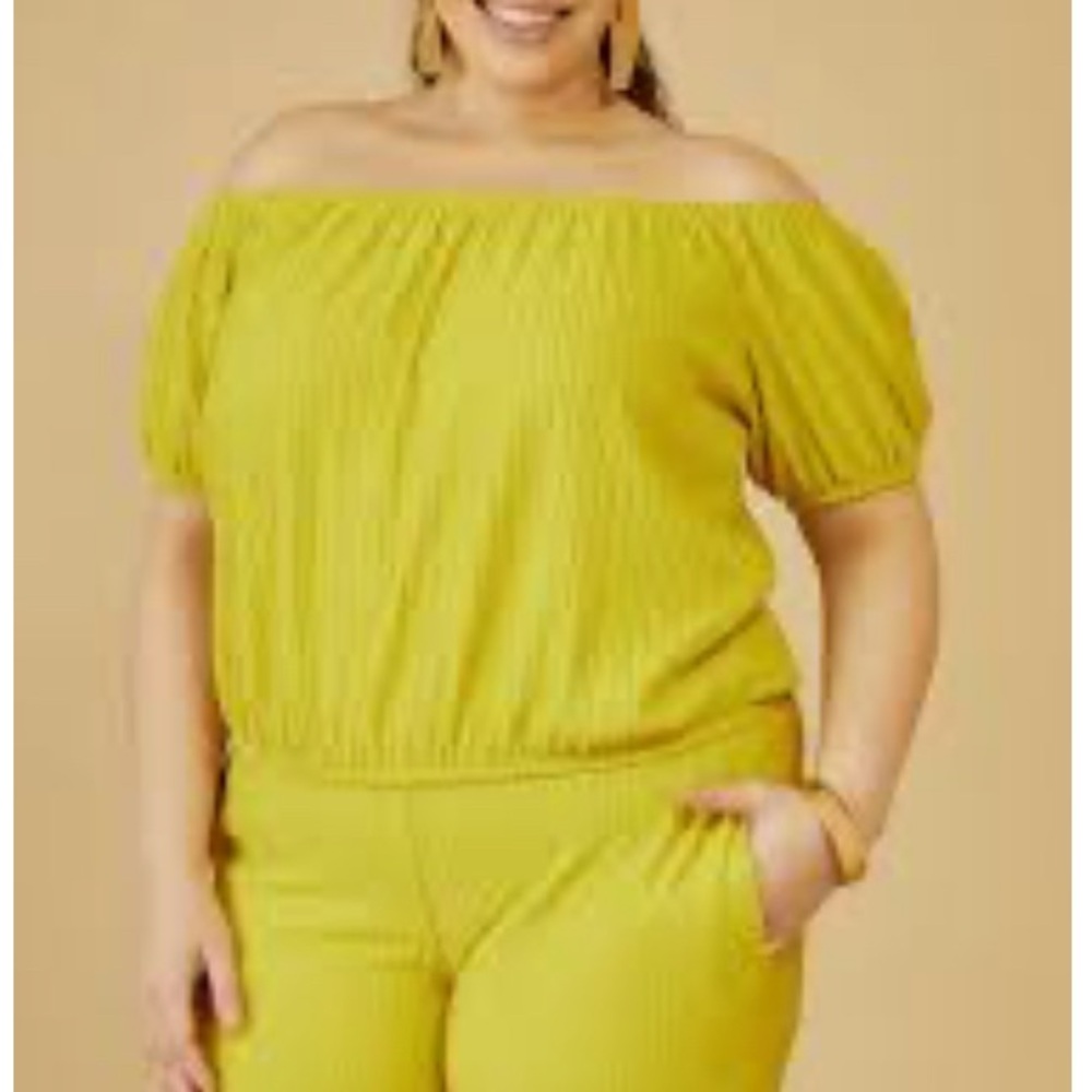 Off-Shoulder Yellow Top